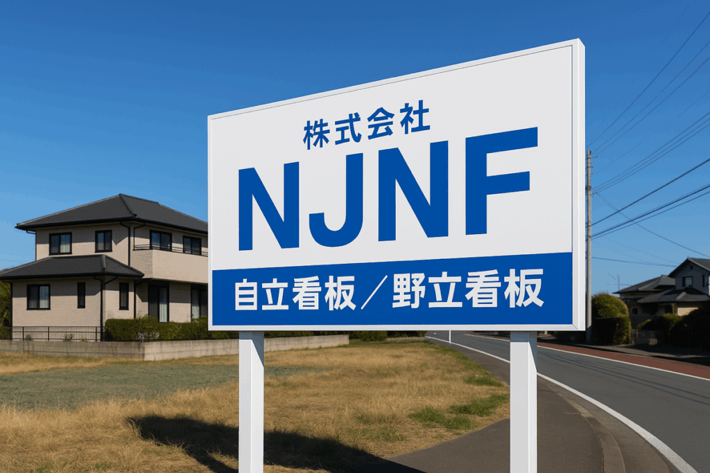 自立看板 ／ 野立看板 | 取扱い商品 | 株式会社NJNF